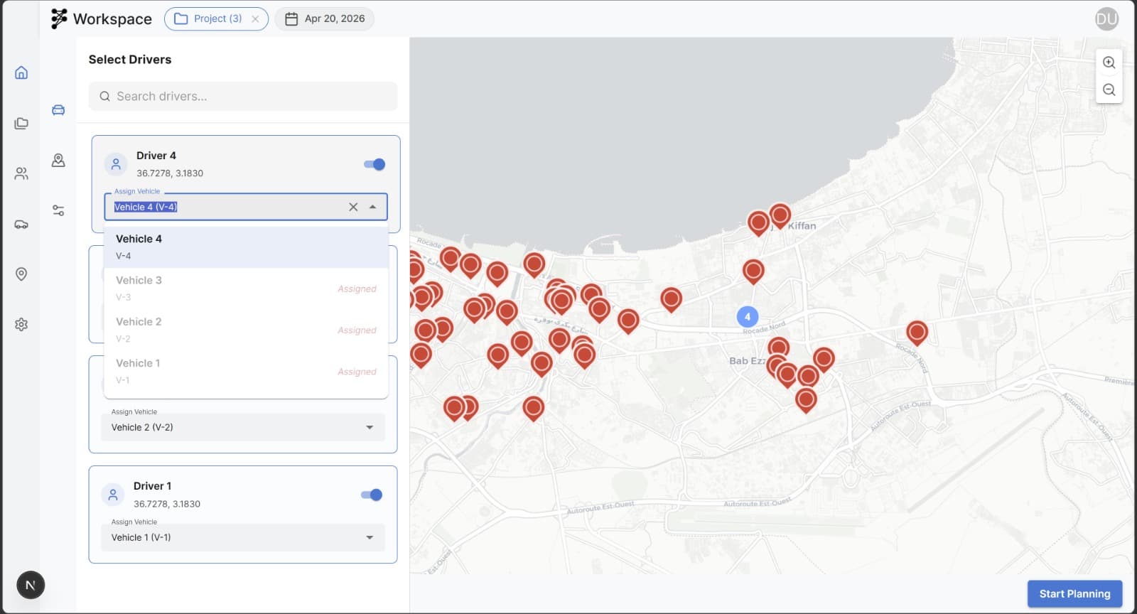 Routimize dispatch dashboard
